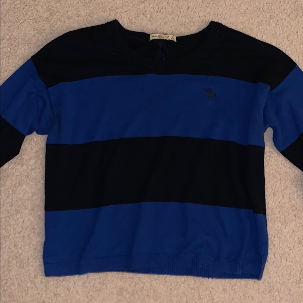 Abercrombie key back stripe sweater